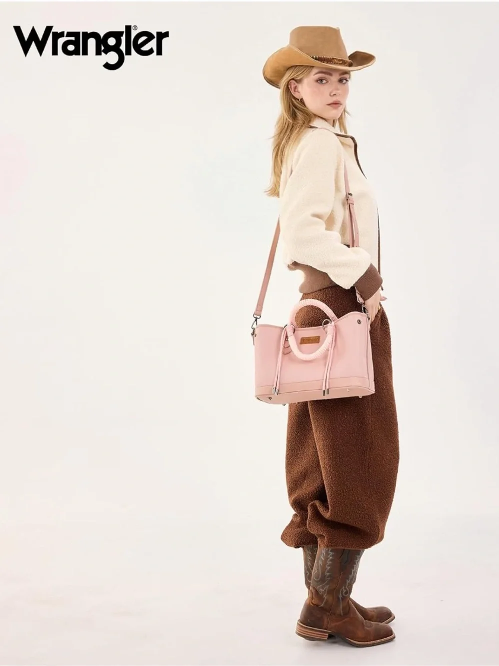 Wrangler Pink Satchel Bag